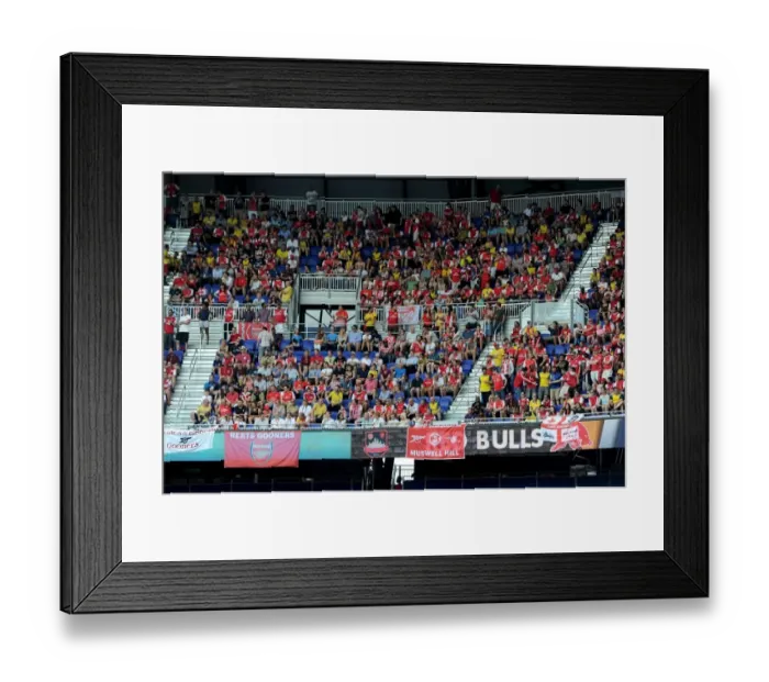 Framed Print : Arsenal Fans in Full Force at New York Red Bulls Pre-Season Match
