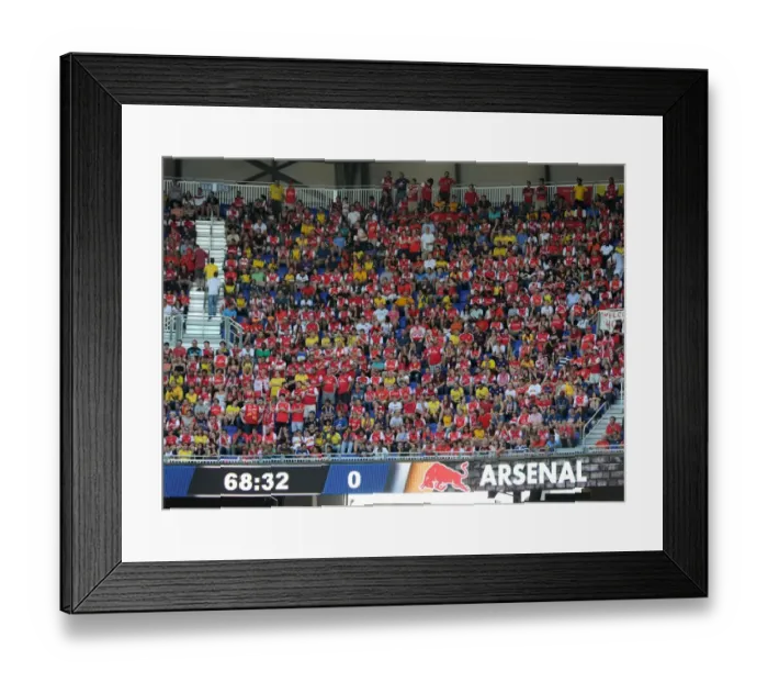 Framed Print : Arsenal Fans Celebrate 1-0 Pre-Season Win at Red Bull Arena