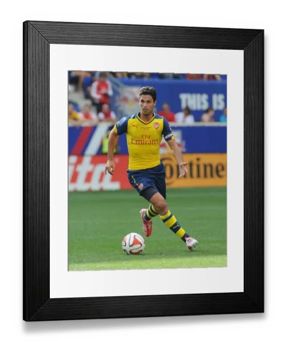 Framed Print : Mikel Arteta Leads Arsenal Against New York Red Bulls in Pre-Season Friendly
