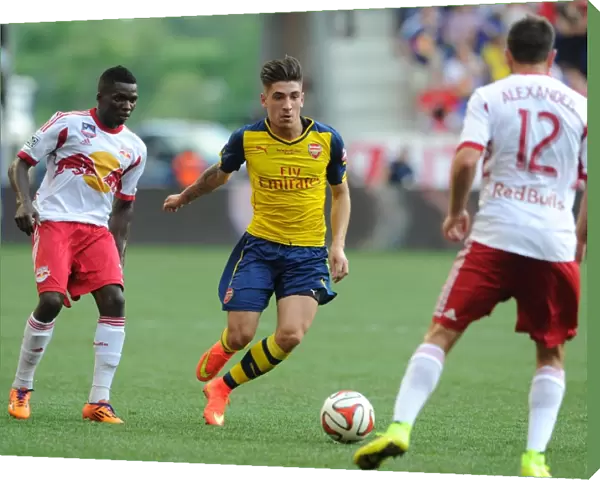 Hector Bellerin (Arsenal) Ambroise Oyongo and Eric Alexander (Red Bulls). New York Red Bulls 1
