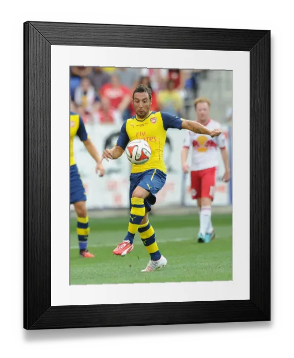 Framed Print : Santi Cazorla in Action: Arsenal vs. New York Red Bulls - Pre-Season Friendly, 2014
