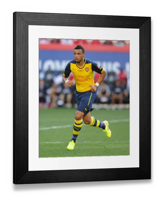 Framed Print : Arsenal's Francis Coquelin Faces Off Against New York Red Bulls in Pre-Season Friendly