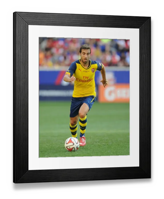 Framed Print : Mathieu Flamini in Action: Arsenal vs. New York Red Bulls, 2014