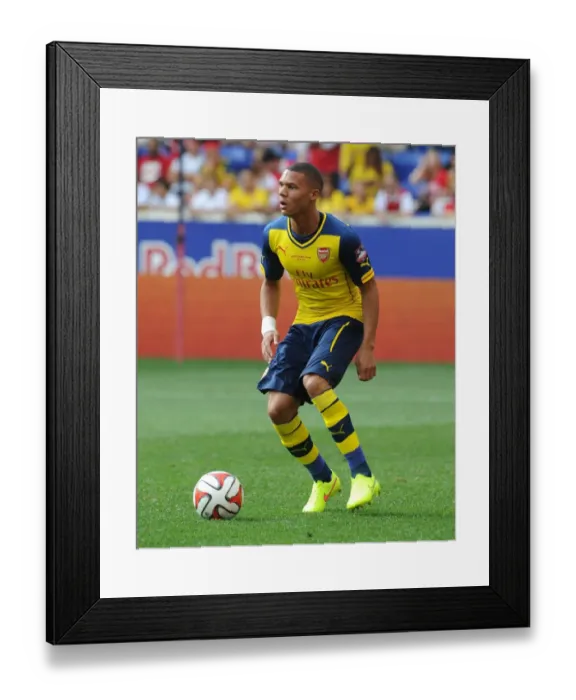 Framed Print : Arsenal's Kieran Gibbs Faces Off Against New York Red Bulls in Pre-Season Friendly