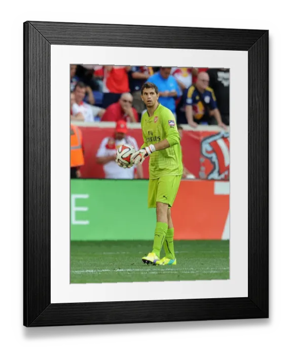 Framed Print : Arsenal FC vs. New York Red Bulls: Damien Martinez in Pre-Season Action at Red Bull Arena (July 2014)
