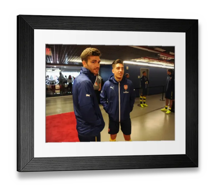 Framed Print : Arsenal FC: Hector Bellerin and Jon Toral Pre-Season Training, New York Red Bulls 2014