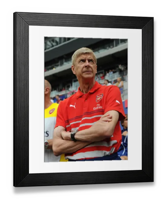 Framed Print : Arsene Wenger at Arsenal's Pre-Season Clash Against New York Red Bulls (2014)