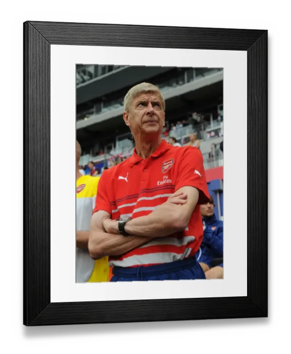 Framed Print : Arsene Wenger at Arsenal's Pre-Season Match Against New York Red Bulls (2014)
