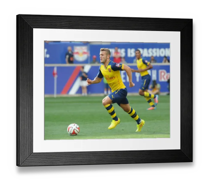 Framed Print : Jack Wilshere in Action: Arsenal vs. New York Red Bulls (2014) - Pre-Season Friendly