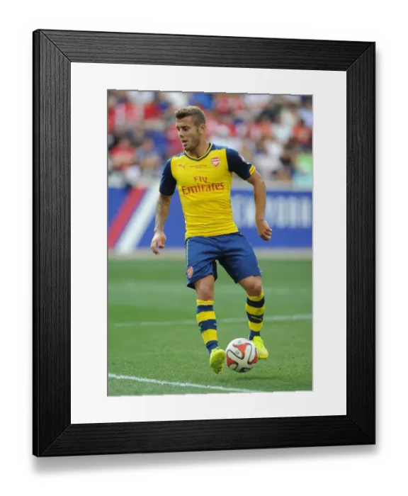 Framed Print : Jack Wilshere in Action: Arsenal vs New York Red Bulls, 2014 - Pre-Season Friendly