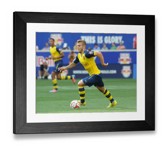 Framed Print : Jack Wilshere in Action: Arsenal vs New York Red Bulls, 2014 - Pre-Season Friendly