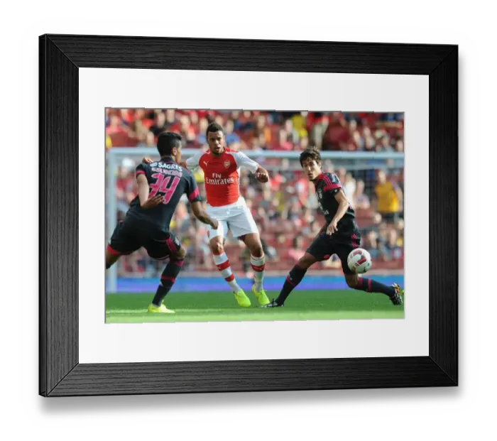Framed Print : Francis Coquelin (Arsenal) Andre Almeida and Candeias (Benfica). Arsenal 5: 1 Benfica Framed Print : Francis Coquelin (Arsenal) Andre Almeida and Candeias (Benfica). Arsenal 5: 1 Benfica