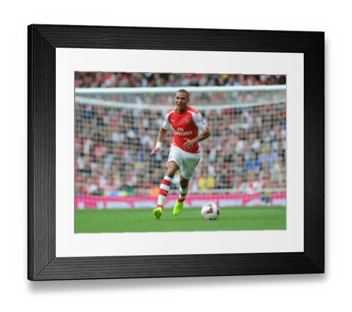Framed Print : Kieran Gibbs (Arsenal). Arsenal 5: 1 Benfica. The Emirates Cup, Day 1. Emirates Stadium, 2  /  8  /  14