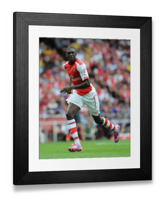 Framed Print : Yaya Sanogo (Arsenal). Arsenal 5: 1 Benfica. The Emirates Cup, Day 1. Emirates Stadium, 2  /  8  /  14