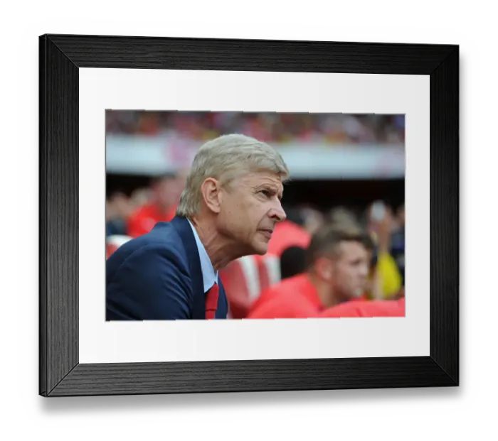 Framed Print : Arsene Wenger Leads Arsenal to a 5-1 Victory over Benfica in The Emirates Cup Framed Print : Arsene Wenger Leads Arsenal to a 5-1 Victory over Benfica in The Emirates Cup
