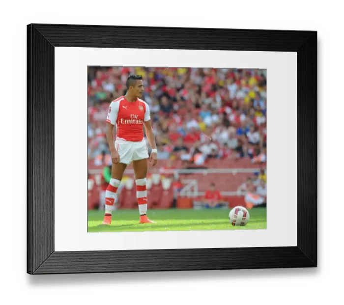 Framed Print : Arsenal's Alexis Sanchez in Action: Arsenal vs AS Monaco, Emirates Cup 2014