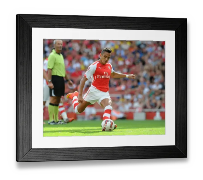 Framed Print : Arsenal's Alexis Sanchez in Action Against AS Monaco, Emirates Cup 2014