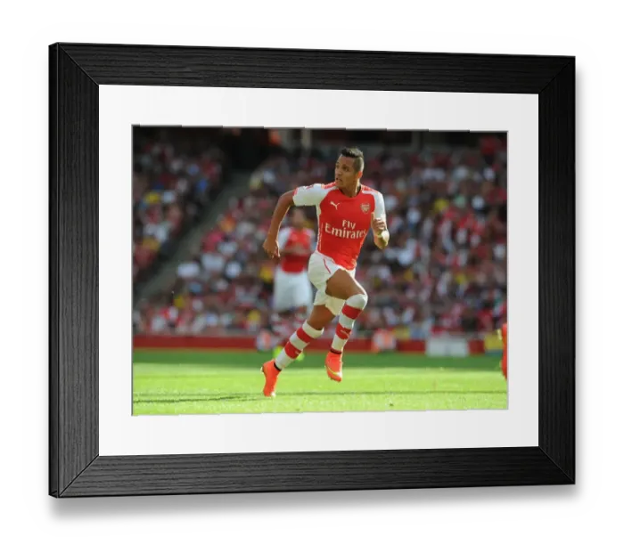 Framed Print : Arsenal's Alexis Sanchez in Action against AS Monaco, Emirates Cup 2014