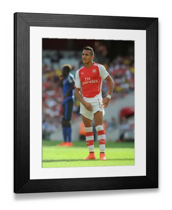 Framed Print : Arsenal's Alexis Sanchez in Action Against AS Monaco, Emirates Cup 2014
