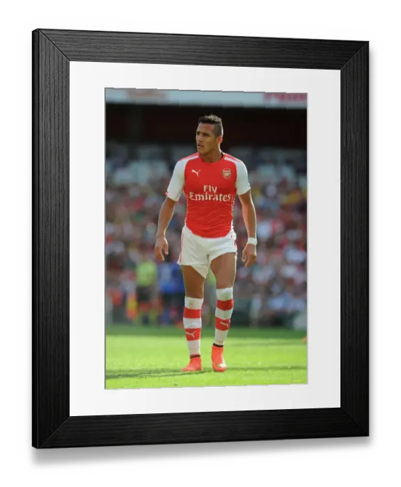 Framed Print : Alexis Sanchez in Action: Arsenal vs AS Monaco, Emirates Cup 2014