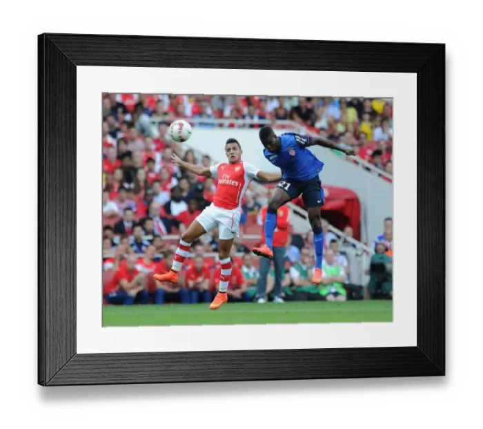Framed Print : Clash of Stars: Sanchez vs. Echiejile - Arsenal vs. AS Monaco, Emirates Cup 2014