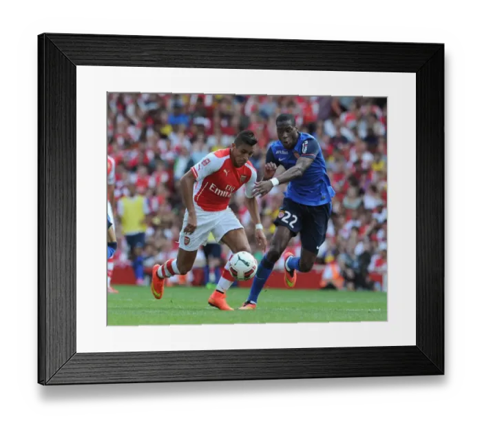 Framed Print : Clash of Stars: Sanchez vs. Kondogbia - Arsenal vs. AS Monaco, Emirates Cup 2014 Framed Print : Clash of Stars: Sanchez vs. Kondogbia - Arsenal vs. AS Monaco, Emirates Cup 2014