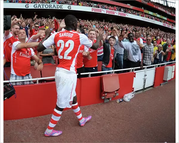 Yaya Sanogo's Brace: Arsenal Fans Go Wild in Emirates Cup Victory over Benfica (2014)
