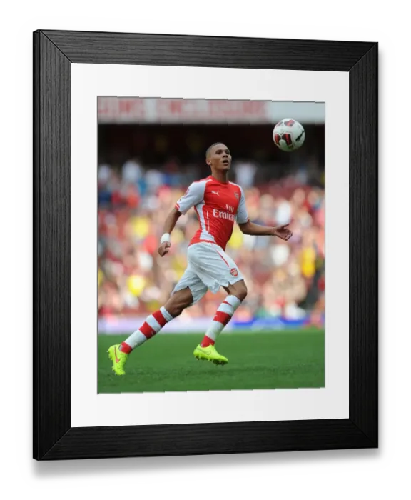 Framed Print : Arsenal's Kieran Gibbs in Action at Emirates Cup 2014 Against Benfica