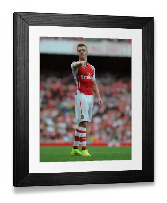 Framed Print : Calum Chambers in Action: Arsenal vs Benfica, Emirates Cup 2014