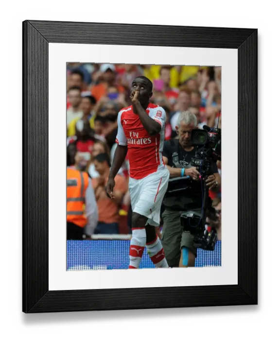 Framed Print : Joel Campbell's Brace: Arsenal Overpower Benfica at Emirates Cup Framed Print : Joel Campbell's Brace: Arsenal Overpower Benfica at Emirates Cup