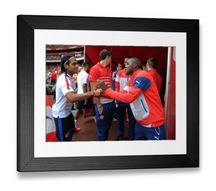 Framed Print : Joel Campbell and Radamel Falcao: A Pre-Season Encounter at the Emirates Cup
