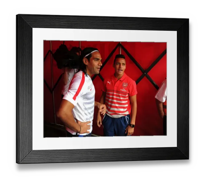 Framed Print : Sanchez and Falcao: A Pre-Season Rivalry - Arsenal vs AS Monaco, Emirates Cup 2014
