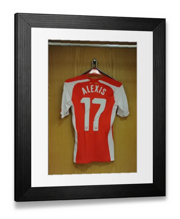 Framed Print : Alexis Sanchez: Pre-Match Ritual in Arsenal's Home Changing Room (Arsenal v Benfica, Emirates Cup 2014) Framed Print : Alexis Sanchez: Pre-Match Ritual in Arsenal's Home Changing Room (Arsenal v Benfica, Emirates Cup 2014)