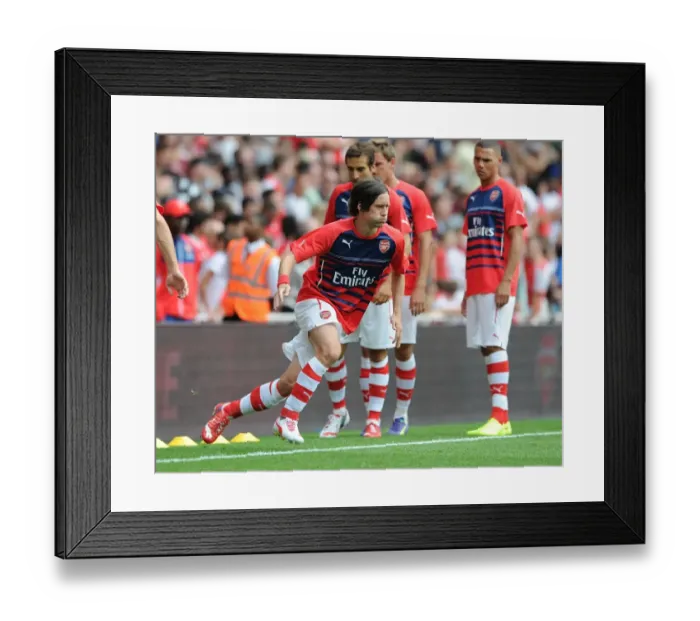 Framed Print : Arsenal's Tomas Rosicky Gears Up for Arsenal v Benfica at Emirates Stadium (2014-15) Framed Print : Arsenal's Tomas Rosicky Gears Up for Arsenal v Benfica at Emirates Stadium (2014-15)
