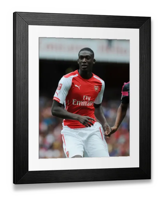 Framed Print : Yaya Sanogo in Action: Arsenal vs Benfica, Emirates Cup 2014