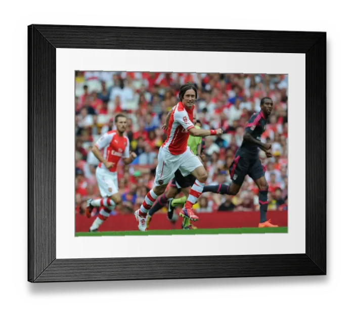 Framed Print : Arsenal's Rosicky Shines in Emirates Cup Clash Against Benfica Framed Print : Arsenal's Rosicky Shines in Emirates Cup Clash Against Benfica