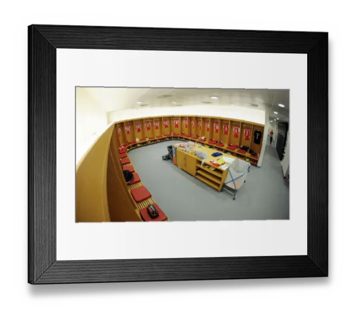 Framed Print : Arsenal Football Club: Behind the Scenes - Arsenal v AS Monaco Changing Room (2014-15) Framed Print : Arsenal Football Club: Behind the Scenes - Arsenal v AS Monaco Changing Room (2014-15)