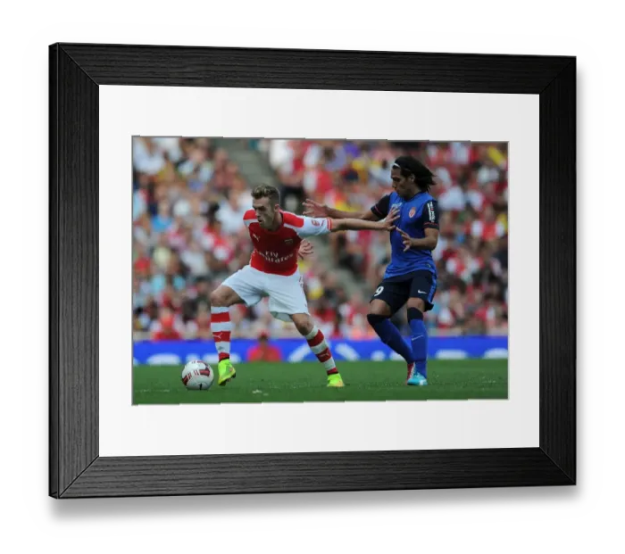 Framed Print : Chambers vs Falcao: A Football Battle at the Emirates - Arsenal vs AS Monaco, 2014 Framed Print : Chambers vs Falcao: A Football Battle at the Emirates - Arsenal vs AS Monaco, 2014