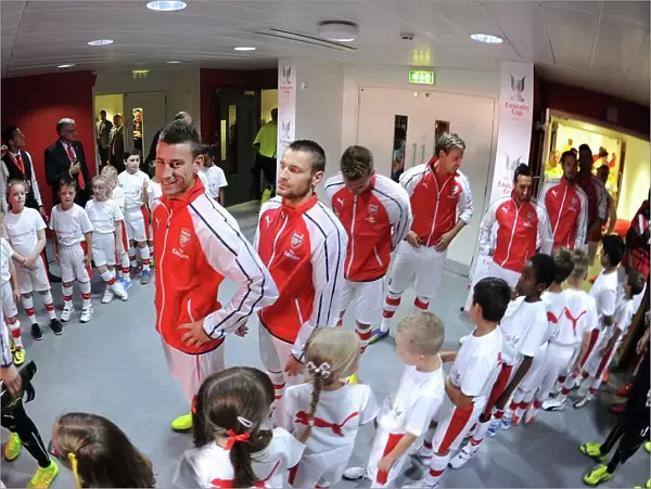 Arsenal's Laurent Koscielny Before Emirates Cup Match vs AS Monaco, 2014