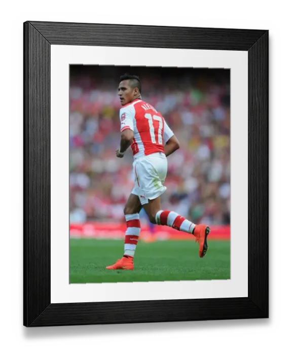 Framed Print : Alexis Sanchez in Action: Arsenal vs AS Monaco, Emirates Cup 2014 Framed Print : Alexis Sanchez in Action: Arsenal vs AS Monaco, Emirates Cup 2014