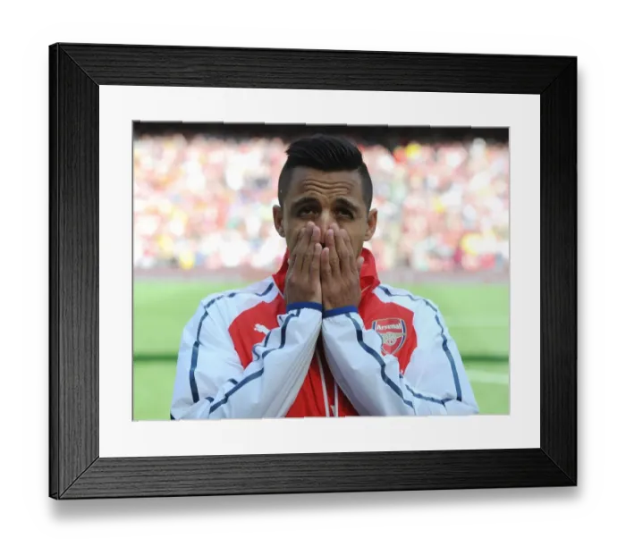 Framed Print : Alexis Sanchez: Arsenal's Star Forward in Action against AS Monaco (Emirates Cup 2014)