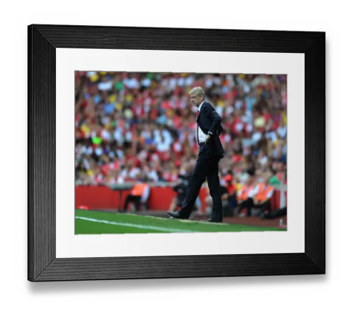 Framed Print : Arsene Wenger Leads Arsenal Against AS Monaco in Emirates Cup