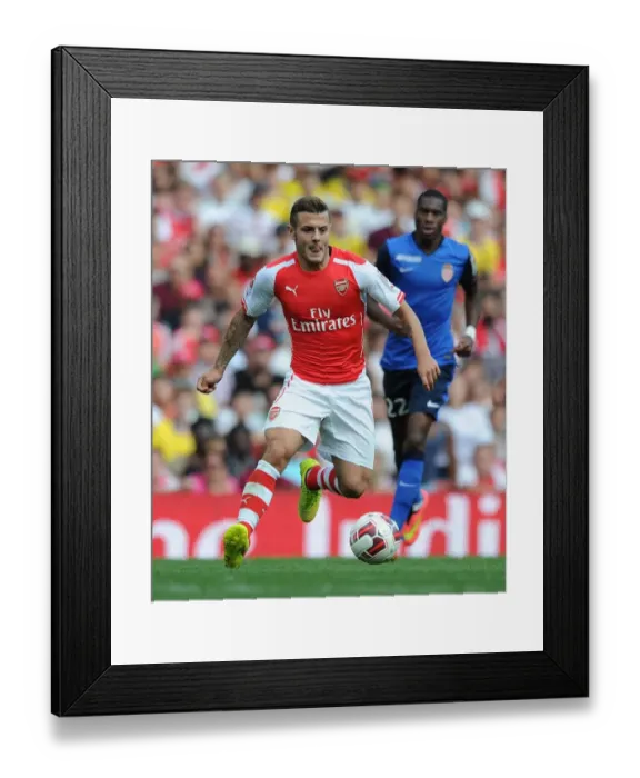 Framed Print : Jack Wilshere in Action: Arsenal vs AS Monaco, Emirates Cup 2014