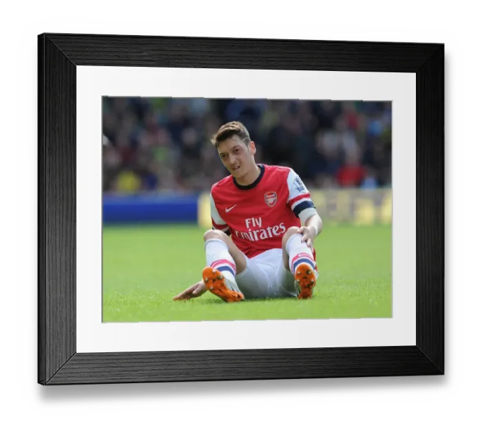 Framed Print : Mesut Ozil in Action: Norwich City vs Arsenal, Premier League 2013-2014