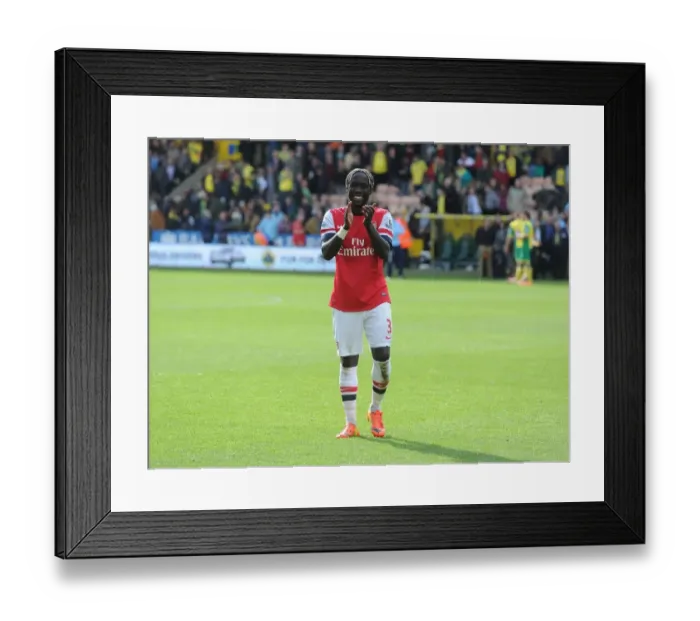 Framed Print : Bacary Sagna Bids Farewell: Norwich City vs. Arsenal, Premier League 2013-14
