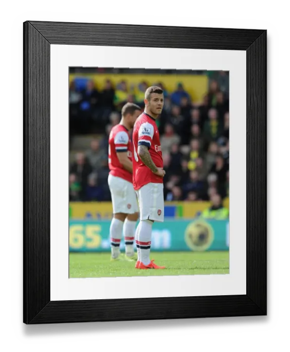 Framed Print : Jack Wilshere in Action: Norwich City vs Arsenal, Premier League 2013-14 Framed Print : Jack Wilshere in Action: Norwich City vs Arsenal, Premier League 2013-14