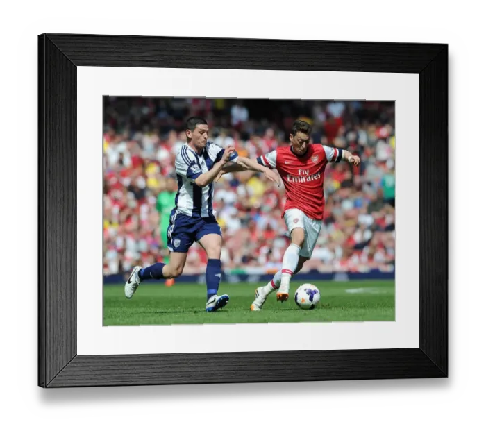 Framed Print : Mesut Ozil Outsmarts Graham Dorrans: Arsenal's Masterclass vs. West Bromwich Albion, 2013-14 Premier League Framed Print : Mesut Ozil Outsmarts Graham Dorrans: Arsenal's Masterclass vs. West Bromwich Albion, 2013-14 Premier League
