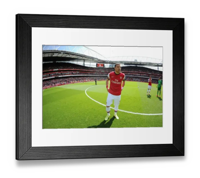 Framed Print : Arsenal's Lukas Podolski Readies for Arsenal v West Bromwich Albion in Premier League (2013-14) Framed Print : Arsenal's Lukas Podolski Readies for Arsenal v West Bromwich Albion in Premier League (2013-14)