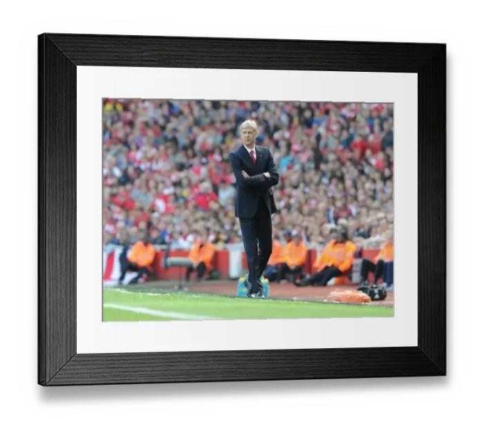 Framed Print : Arsene Wenger Leads Arsenal Against West Bromwich Albion in Premier League Showdown (2013-14)
