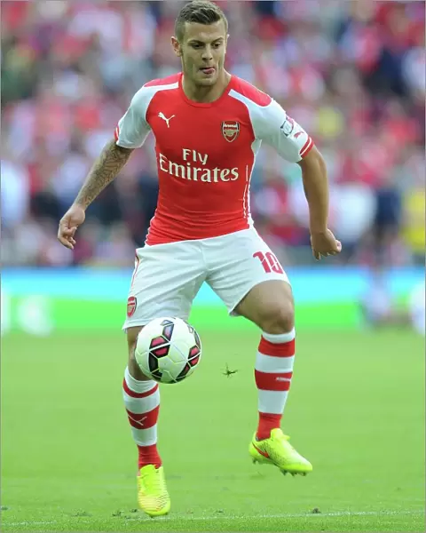 Jack Wilshere in Action: Arsenal vs Manchester City - FA Community Shield 2014 / 15